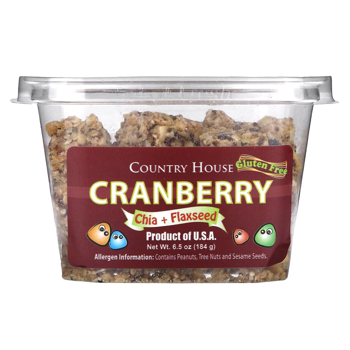 Country House Natural, Cranberry, Chia + Flaxseed, 6.5 oz (184 g)