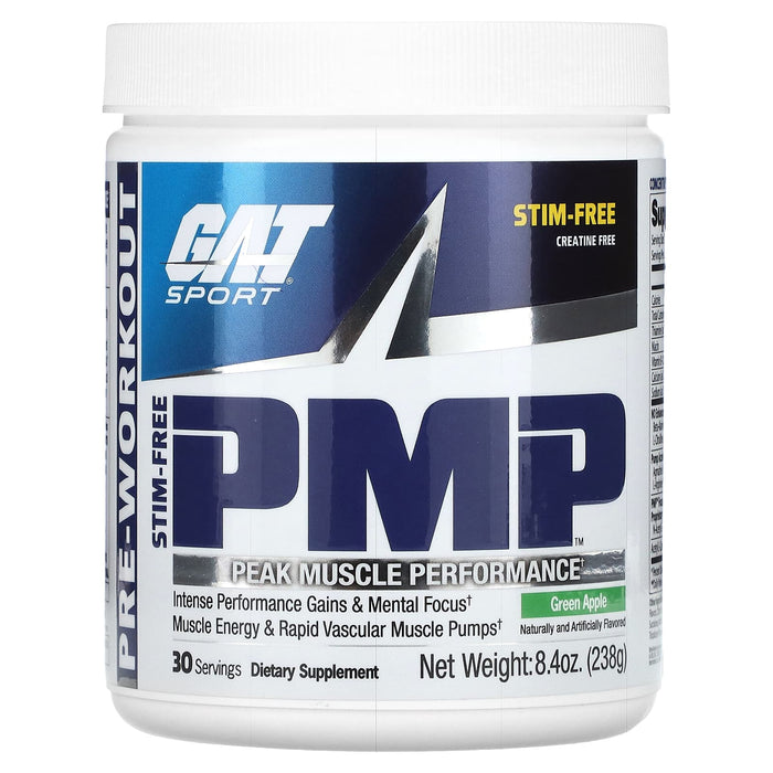 GAT, PMP, Pre-Workout, Peak Muscle Performance, Green Apple, 8.4 oz (238 g)