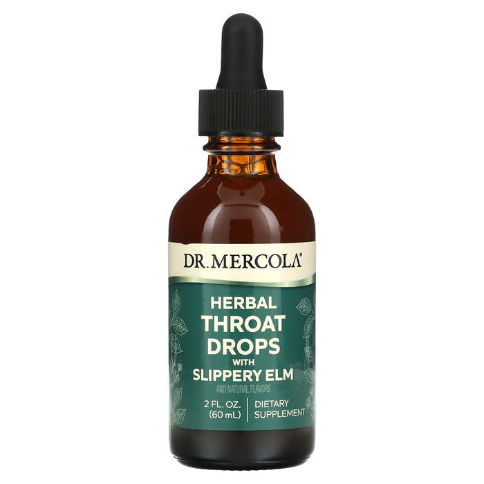 Dr. Mercola, Herbal Throat Drops with Slippery Elm, 2 fl oz (60 ml)