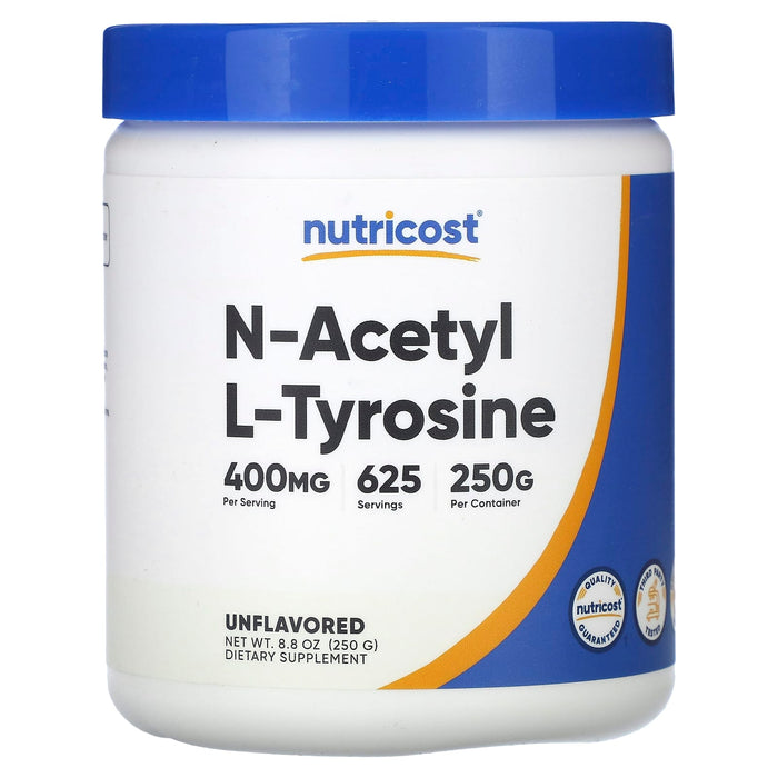 Nutricost, N-Acetyl L-Tyrosine, Unflavored, 8.8 oz (250 g)