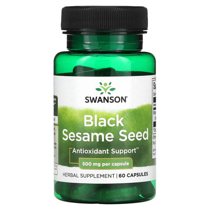 Swanson, Black Sesame Seed, 500 mg, 60 Capsules