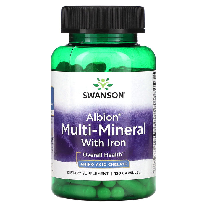 Swanson, Albion, Multi-Mineral without Iron, 120 Capsules