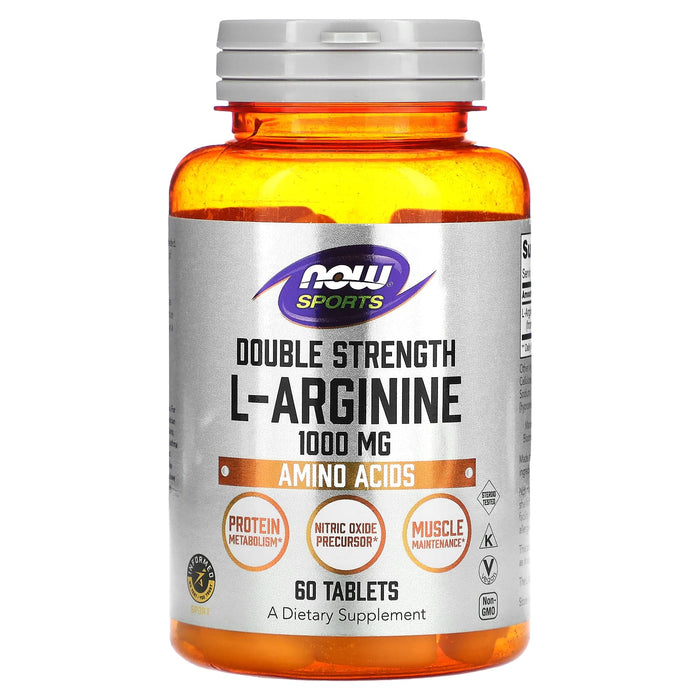 NOW Foods, Double Strength L-Arginine, 1,000 mg, 60 Tablets