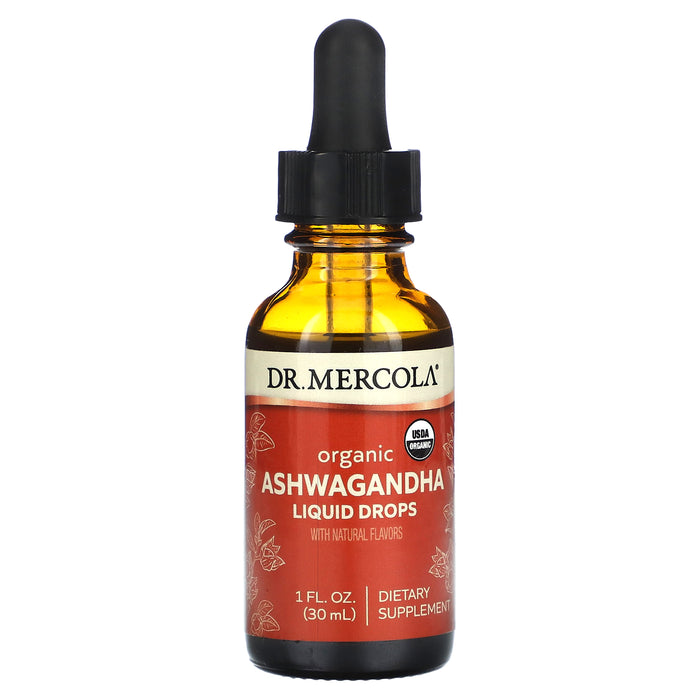 Dr. Mercola, Organic Ashwagandha Liquid Drops, 1 fl oz (30 ml)