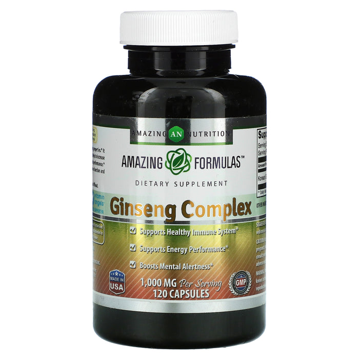 Amazing Nutrition, Ginseng Complex, 1,000 mg, 120 Capsules