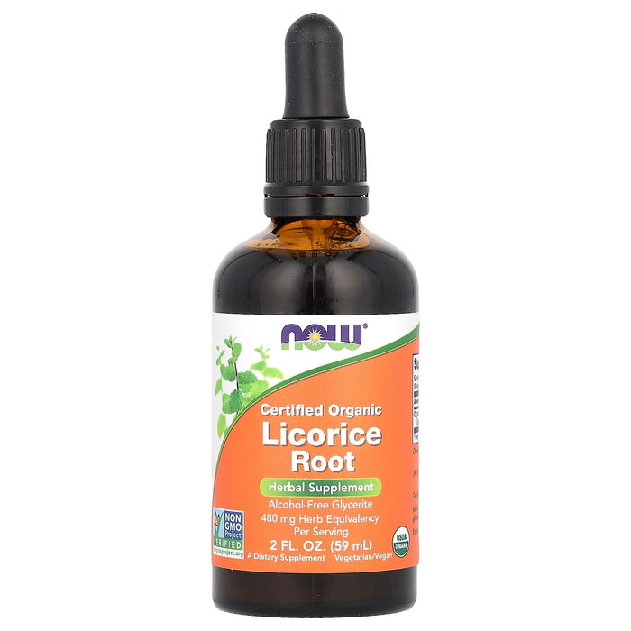 NOW Foods, Certified Organic Licorice Root, 2 fl oz (59 ml)