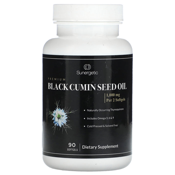 Sunergetic, Premium Black Cumin Seed Oil, 500 mg , 90 Softgels