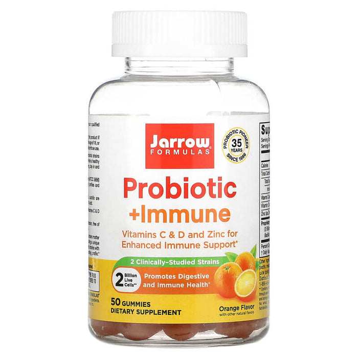 Jarrow Formulas, Probiotic + Immune, Orange, 2 Billion, 90 Gummies