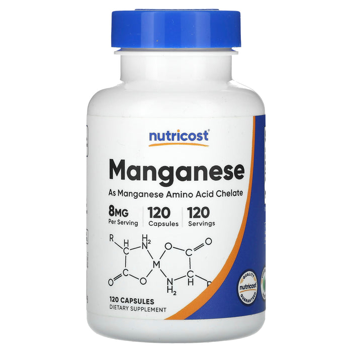 Nutricost, Manganese, 8 mg, 120 Capsules