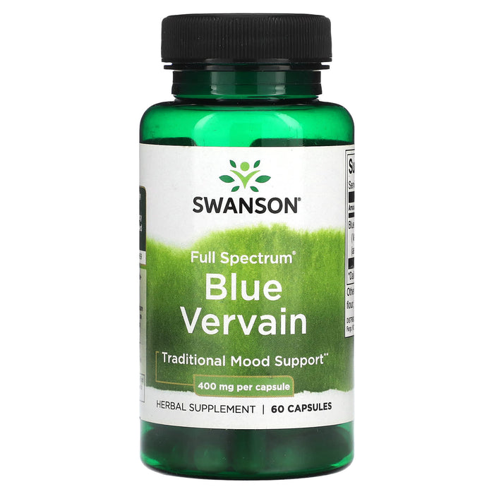 Swanson, Full Spectrum Blue Vervain, 400 mg, 60 Capsules