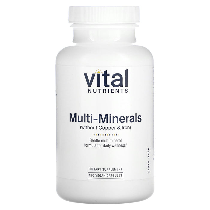 Vital Nutrients, Multi-Minerals (without Copper & Iron), 120 Vegan Capsules