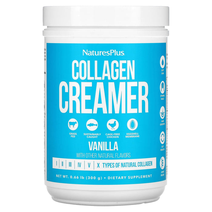 NaturesPlus, Collagen Creamer, Vanilla, 0.66 lb (300 g)