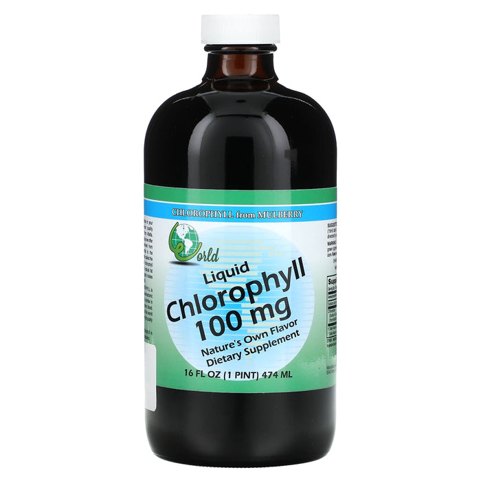 World Organic, Liquid Chlorophyll, 100 mg , 16 fl oz (474 ml)