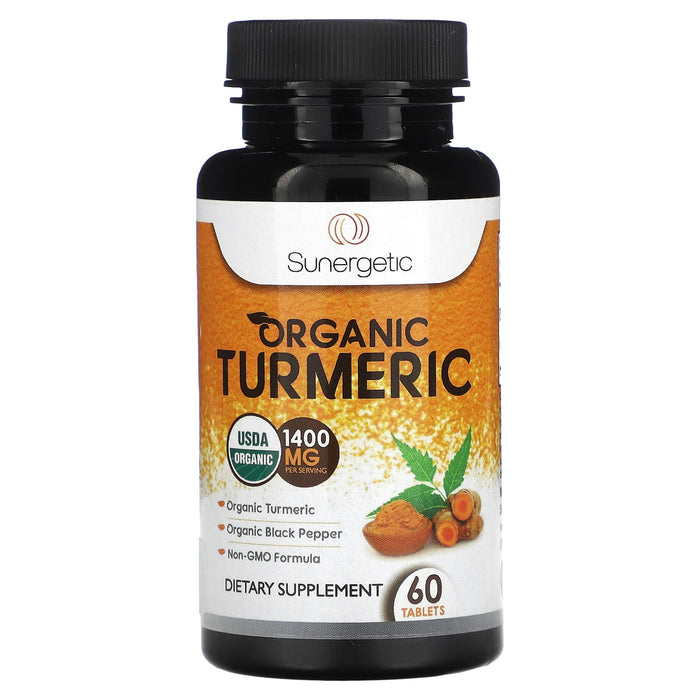 Sunergetic, Organic Turmeric, 1400 mg, 60 Tablets