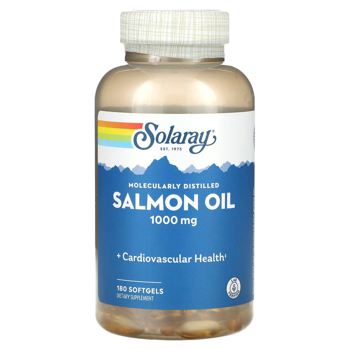 Solaray, Salmon Oil, Molecularly Distilled, 1,000 mg, 180 Softgels