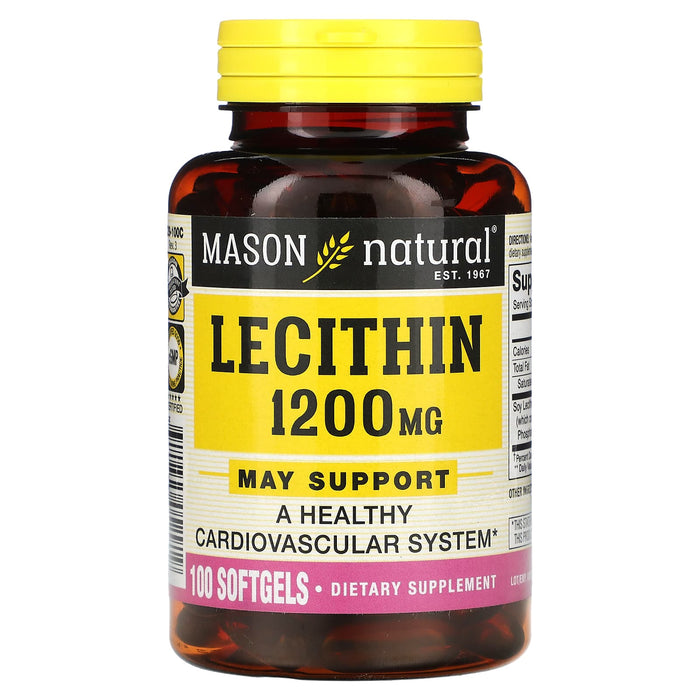 Mason Natural, Lecithin , 1,200 mg, 100 Softgels