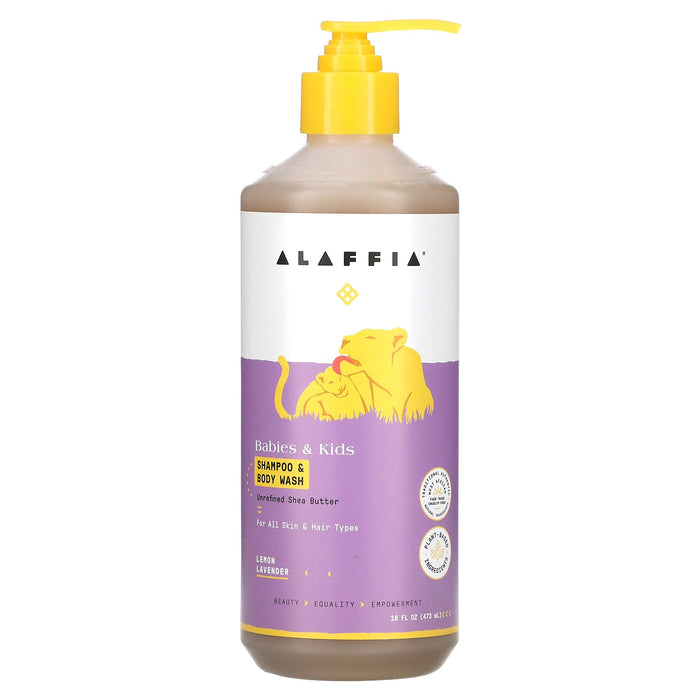 Alaffia, Babies & Kids Shampoo & Body Wash, Lemon Lavender, 16 fl oz (473 ml)