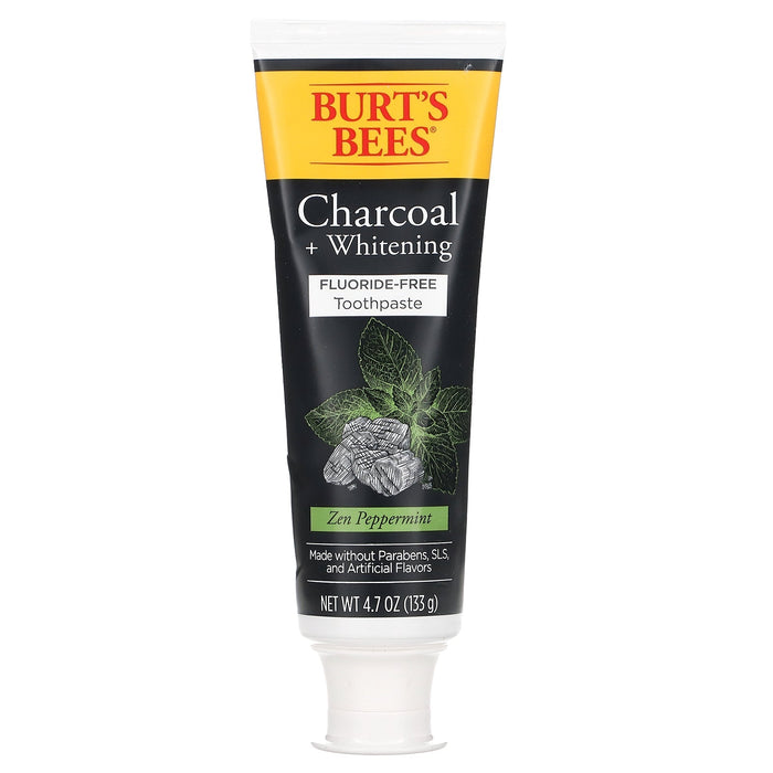 Burt's Bees, Charcoal + Whitening, Fluoride Toothpaste, Mountain Mint, 4.7 oz (133 g)