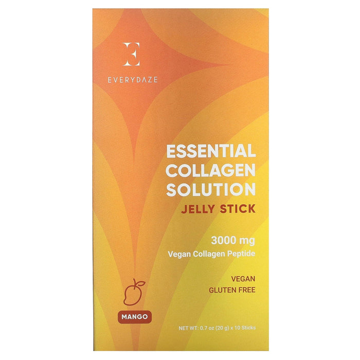 Everydaze, Essential Collagen Solution Jelly Stick, Peach, 3,000 mg, 10 Sticks, 0.7 oz (20 g) Each