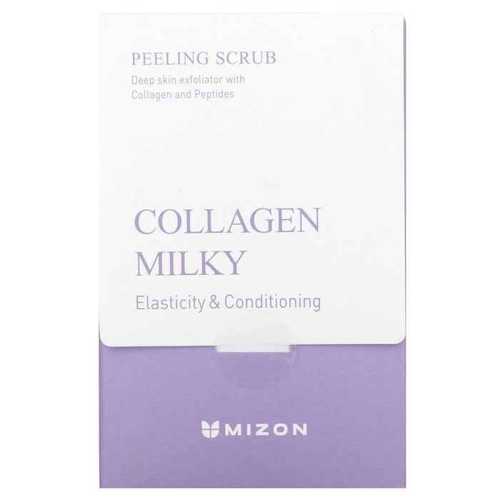 Mizon, Collagen Milky Peeling Scrub, Fragrance Free, 40 Piece, 5 g each