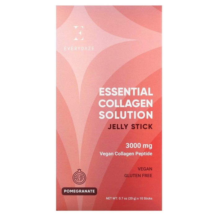 Everydaze, Essential Collagen Solution Jelly Stick, Peach, 3,000 mg, 10 Sticks, 0.7 oz (20 g) Each