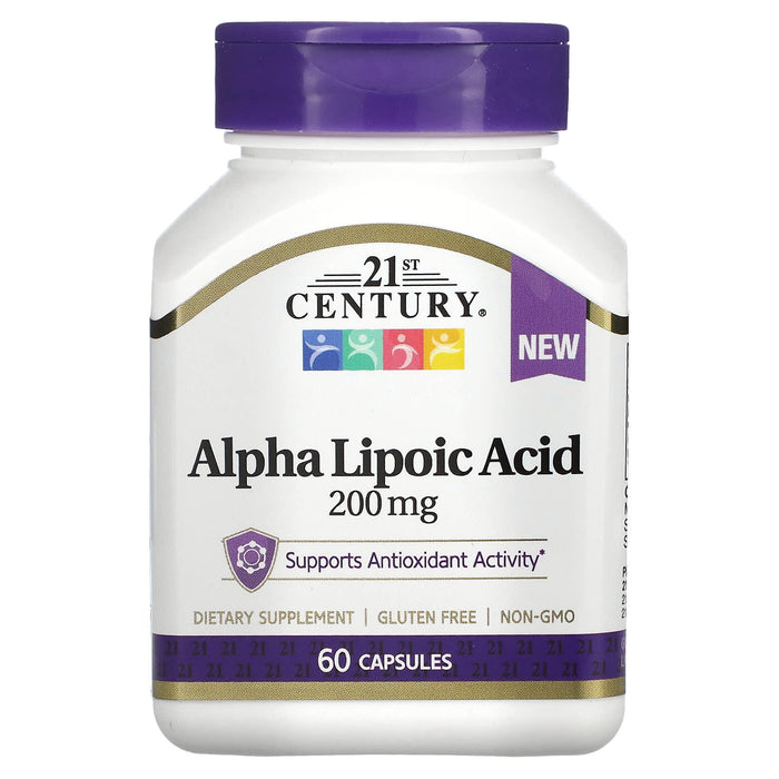 21st Century, Alpha Lipoic Acid, 200 mg, 60 Capsules