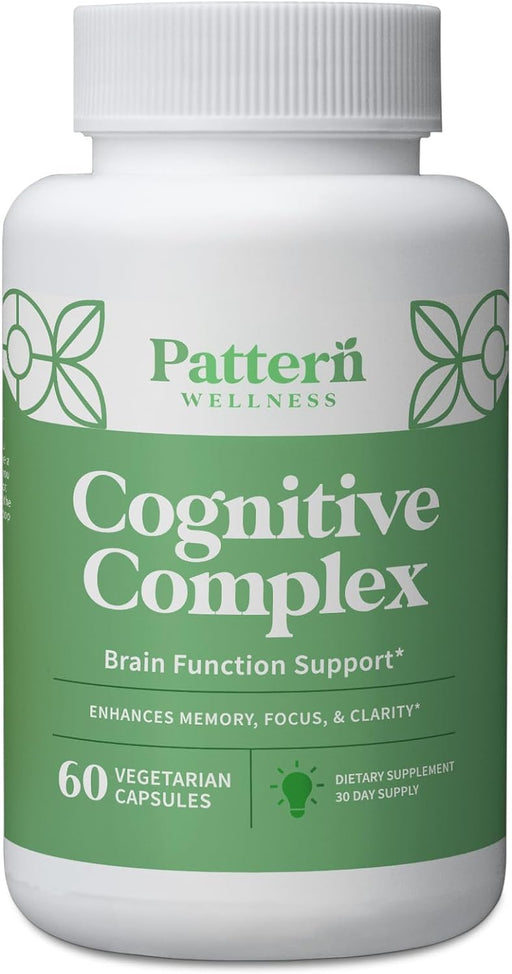 Pattern Wellness Cognitive Complex Supplement - Enhance Memory, Focus, and Clarity - Brain Health Support - 60 Vegetarian Capsules