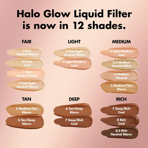 E.L.F. Halo Glow Liquid Filter, Complexion Booster for a Glowing, Soft-Focus Look, Infused with Hyaluronic Acid, Vegan & Cruelty-Free, 2 Fair/Light