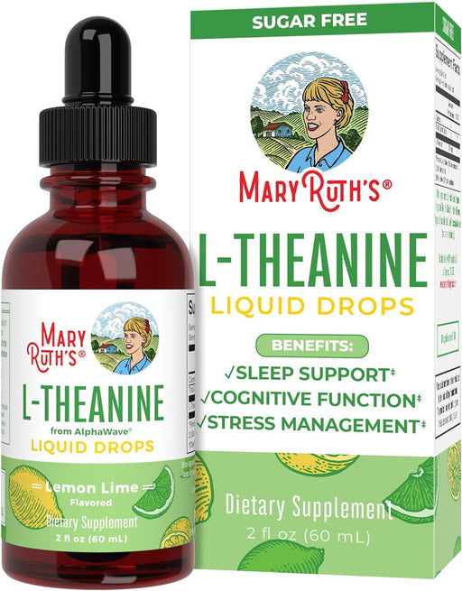 Maryruth'S L Theanine 200Mg Liquid Drops | Mood Support for Adults & Kids | Focus Supplement | Natural Sleep Support | Relaxation | Amino Acid | Vegan | Non-Gmo | Gluten Free | 30 Servings