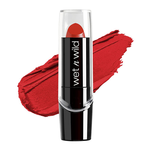 Wet N Wild Silk Finish Lipstick, Hydrating Rich Buildable Lip Color, Formulated with Vitamins A,E, & Macadamia for Ultimate Hydration, Cruelty-Free & Vegan - Cherry Frost