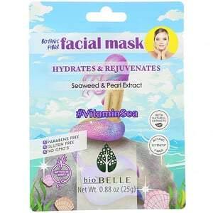 Biobelle, Botanic Fiber Facial Mask, Hydrates & Rejuvenates, #VitaminSea, 1 Sheet, 0.88 oz (25 g) - HealthCentralUSA
