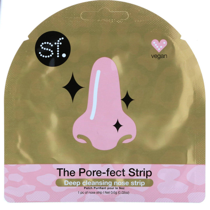 SFGlow, The Pore-fect Strip, Deep Cleansing Nose Strip, 1 Nose Strip, 0.6 g (0.02 oz) - HealthCentralUSA