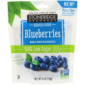 Stoneridge Orchards, Blueberries, Whole Dried Blueberries, Reduced Sugar, 4 oz (113 g) - HealthCentralUSA