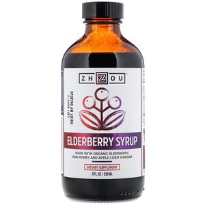 Zhou Nutrition, Elderberry Syrup, 8 fl oz (236 ml) - HealthCentralUSA