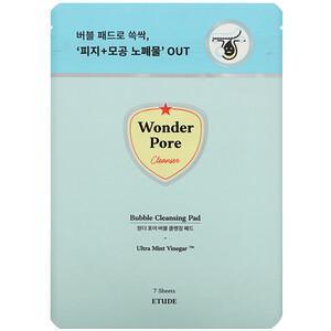 Etude House, Wonder Pore, Bubble Cleansing Pad, 7 Sheets - HealthCentralUSA