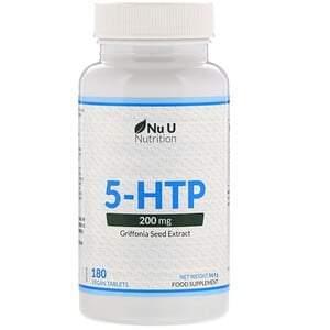 Nu U Nutrition, 5-HTP, 200 mg, 180 Vegan Tablets - HealthCentralUSA
