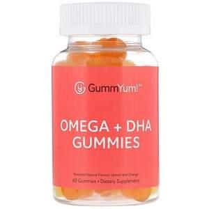 GummYum!, Omega + DHA Gummies, Assorted Natural Flavors, 60 Gummies - HealthCentralUSA
