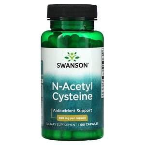 Swanson, N-Acetyl Cysteine, Antioxidant Support, 600 mg, 100 Capsules - HealthCentralUSA