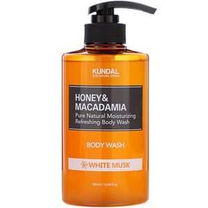 Kundal, Honey & Macadamia, Body Wash, White Musk, 16.90 fl oz (500 ml) - HealthCentralUSA