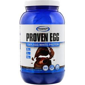 Gaspari Nutrition, Proven Egg, 100% Egg White Protein, Chocolate, 2 lb (900 g) - HealthCentralUSA