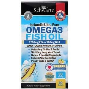 BioSchwartz, Omega 3 Fish Oil, Lemon Flavor, 90 Softgels - HealthCentralUSA