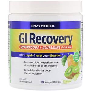 Enzymedica, GI Recovery Superfoods & Glutamine Drink Mix, Tropical Greens Flavor, 210 g - HealthCentralUSA