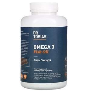 Dr. Tobias, Omega 3 Fish Oil, Triple Strength, 180 Softgels - HealthCentralUSA