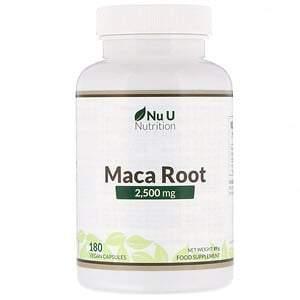 Nu U Nutrition, Maca Root, 2,500 mg, 180 Vegan Capsules - HealthCentralUSA