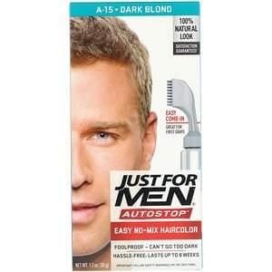 Just for Men, Autostop Men's Hair Color, Dark Blond A-15, 1.2 oz (35 g) - HealthCentralUSA