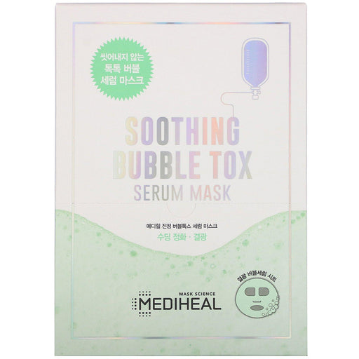 Mediheal, Soothing Bubble Tox Serum Beauty Mask, 10 Sheets, 18 ml Each - HealthCentralUSA