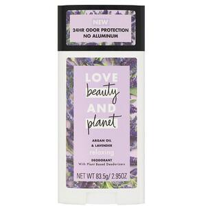 Love Beauty and Planet, Relaxing Deodorant, Argan Oil & Lavender, 2.95 fl oz (83.5 g) - HealthCentralUSA