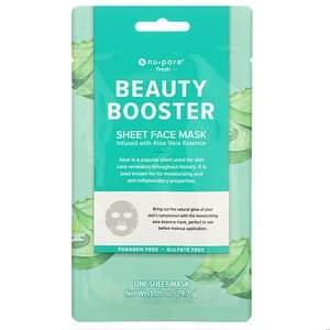 Nu-Pore, Beauty Booster Sheet Beauty Face Mask, Aloe Vera, 1 Sheet, 1.05 oz (29.7 g) - HealthCentralUSA