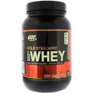 Optimum Nutrition, Gold Standard 100% Whey, Chocolate Hazelnut, 2 lb (907 g) - HealthCentralUSA