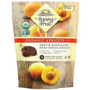 Sunny Fruit, Organic Apricots, 5 Portion Packs, 1.76 oz (50 g) Each - HealthCentralUSA